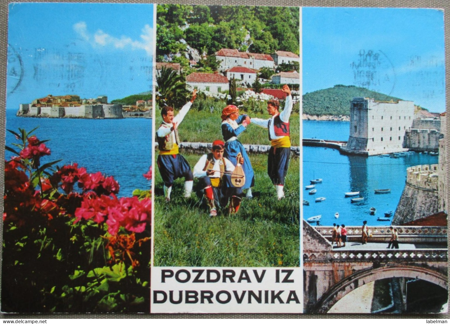 CROATIA DOVROBNIK JUGOSLAVIA POSTCARD CARTOLINA ANSICHTSKARTE CARTE POSTALE POSTKARTE CARD KARTE - Etiketten Van Hotels