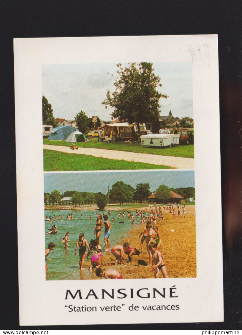 72 - Mansigné : Le Camping - La Plage - Malicorne Sur Sarthe