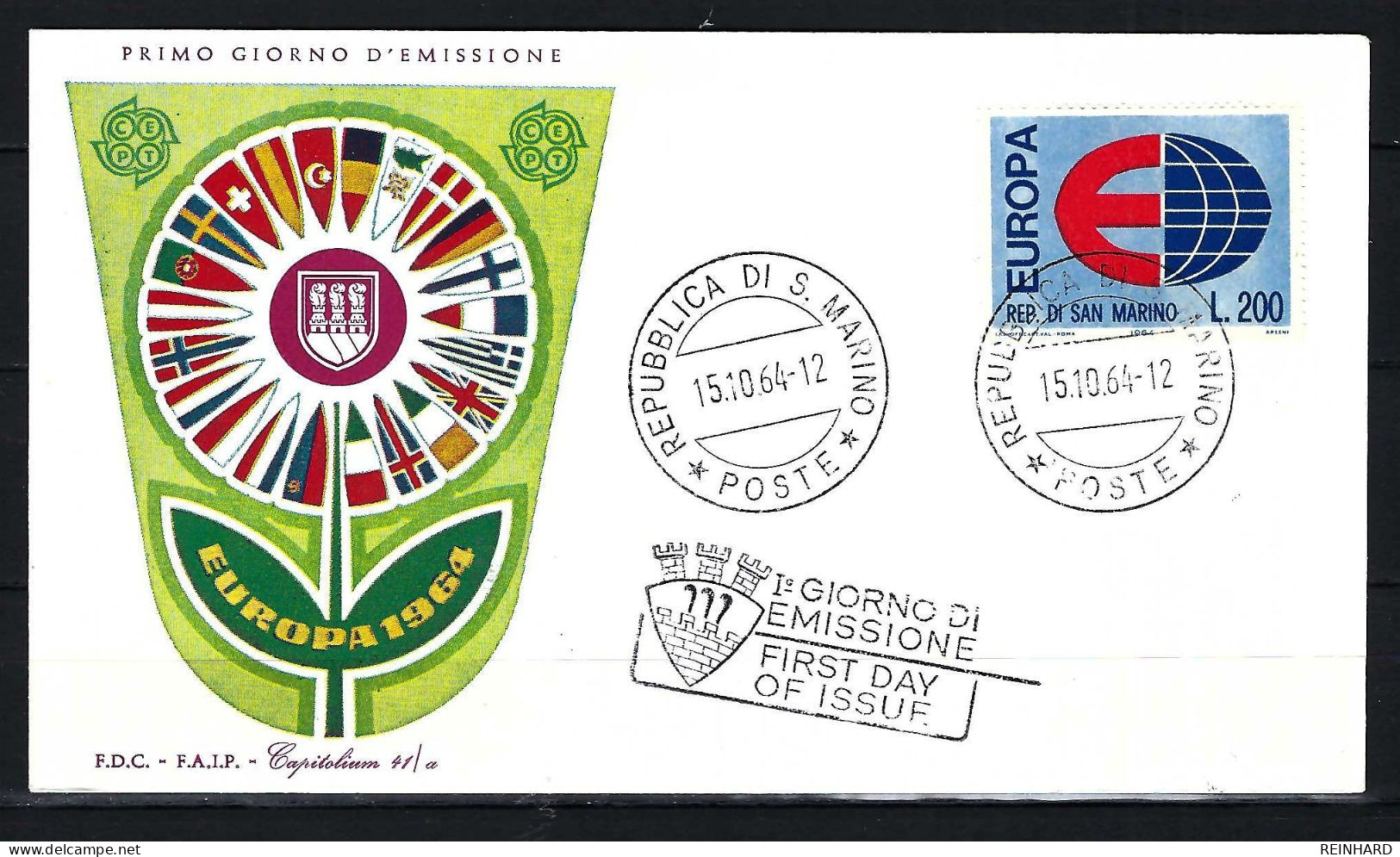 SAN MARINO FDC Mit Europamarke 1964 - Siehe Bild - FDC