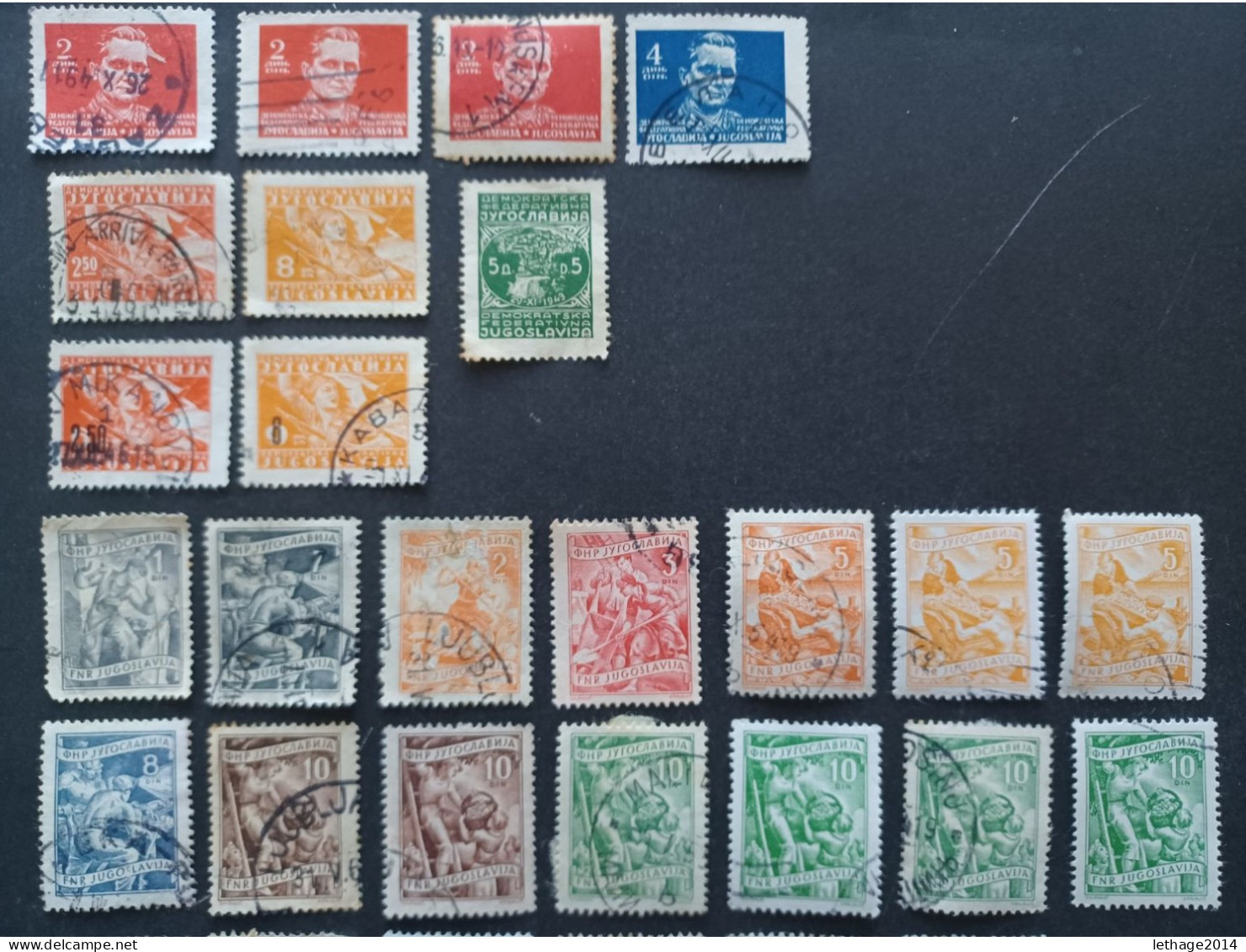 JUGOSLAVIA YUGOSLAVIA 1919 ALESSANDRO E RE PIETRO I 21 SCANNERS + MANY FRAGMANT OBLITERE STOCK LOT MIX  --- GIULY