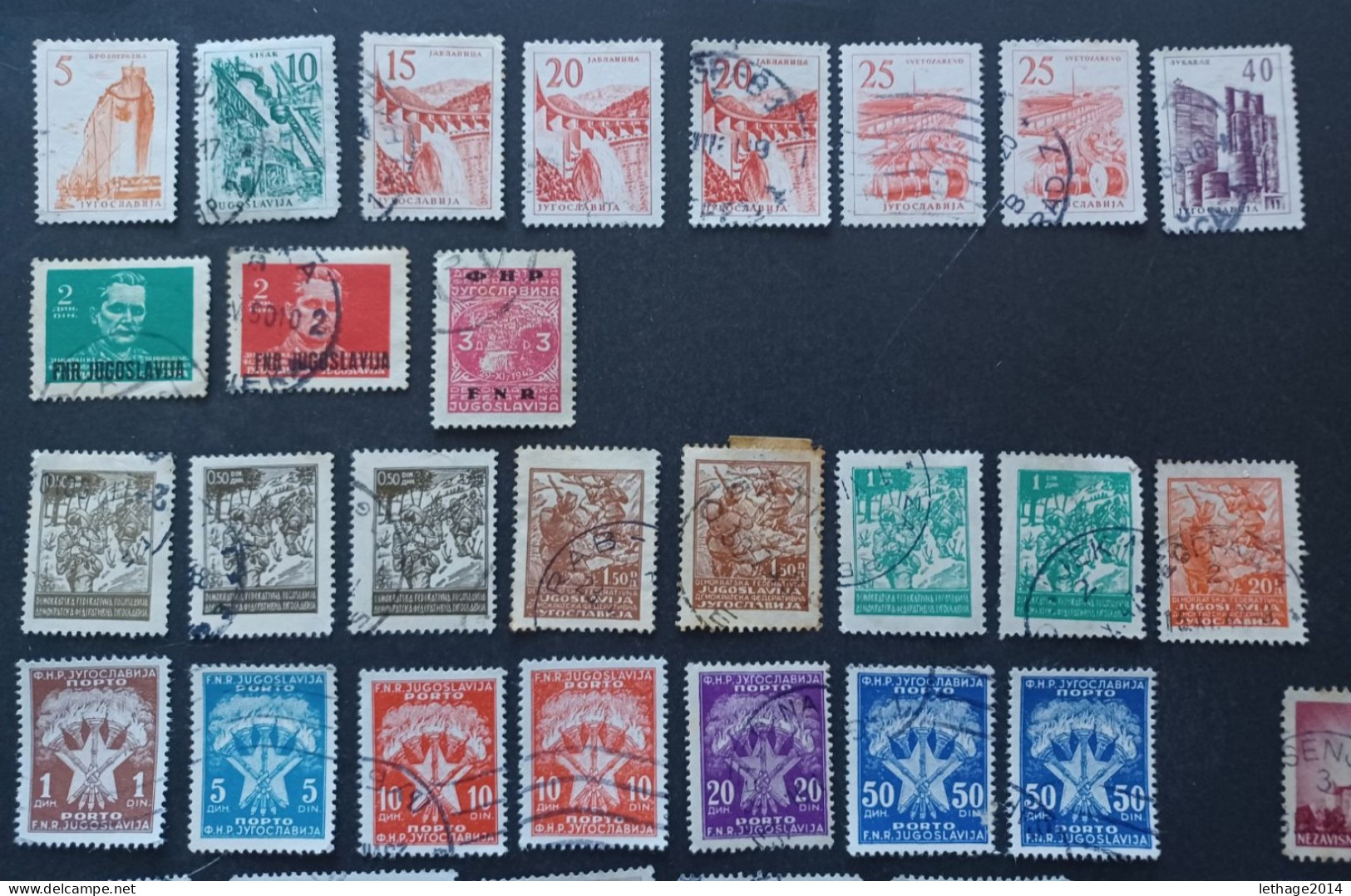 JUGOSLAVIA YUGOSLAVIA 1919 ALESSANDRO E RE PIETRO I 21 SCANNERS + MANY FRAGMANT OBLITERE STOCK LOT MIX  --- GIULY