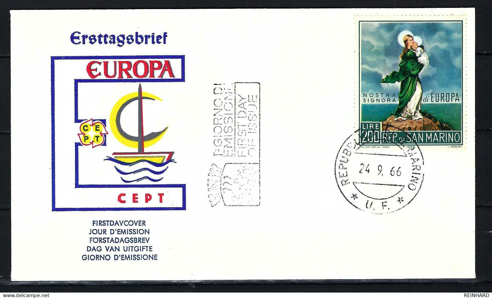 SAN MARINO FDC Mit Europamarke 1966 - Siehe Bild - FDC