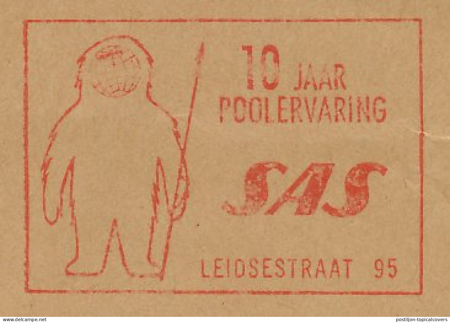 Meter Cut Netherlands 1965 Eskimo - Inuit - SAS - Scandinavian Airlines  - Arctic Expeditions