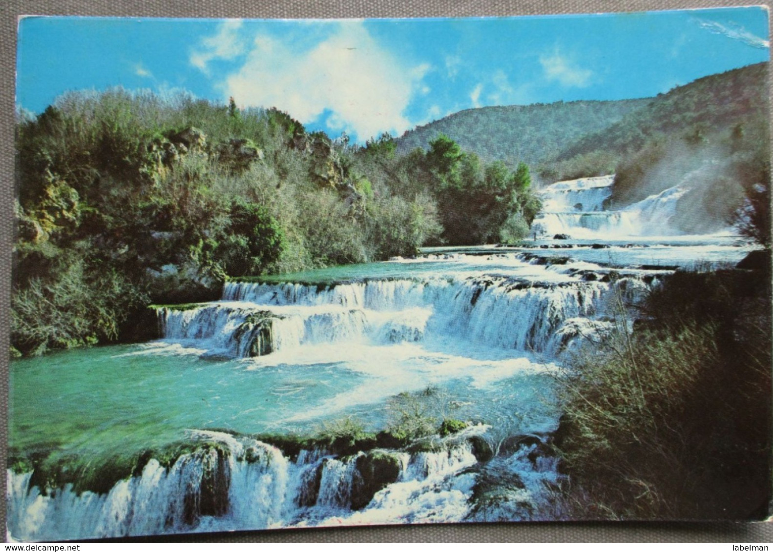 CROATIA SLAPOVI KRKE JUGOSLAVIA POSTCARD CARTOLINA ANSICHTSKARTE CARTE POSTALE POSTKARTE CARD KARTE - Etiquettes D'hotels