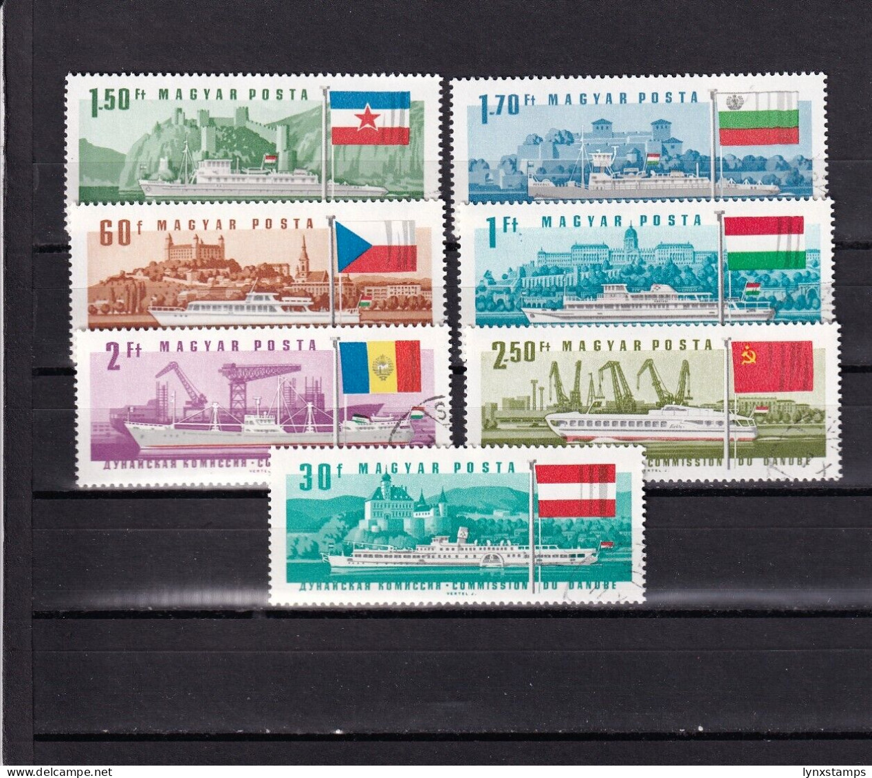 SA02 Hungary 1967 The 25th Session Of The Danube Commission Used Stamps - Usati