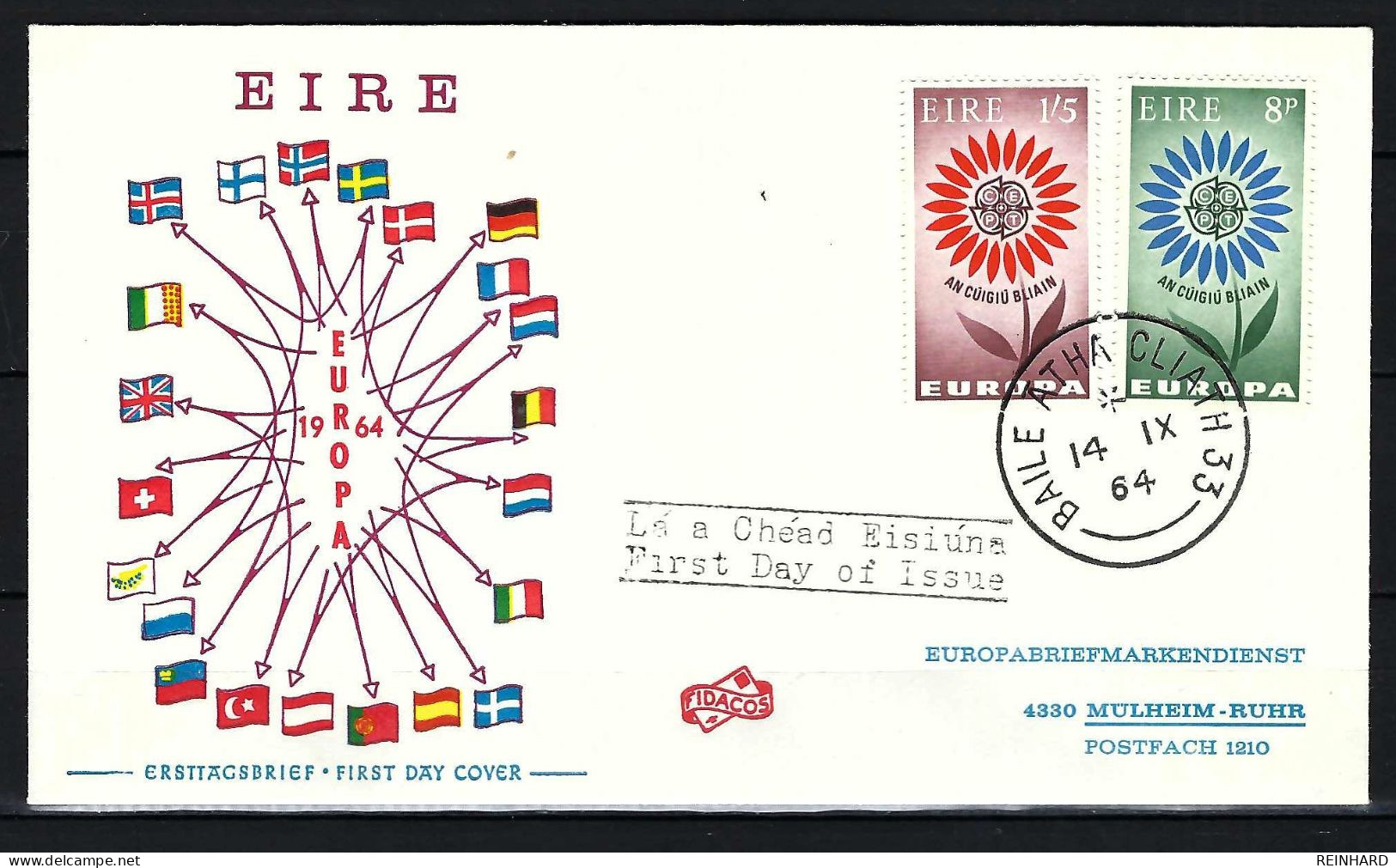 IRLAND FDC Mit Komplettsatz Europamarken 1964 - Siehe Bild - FDC