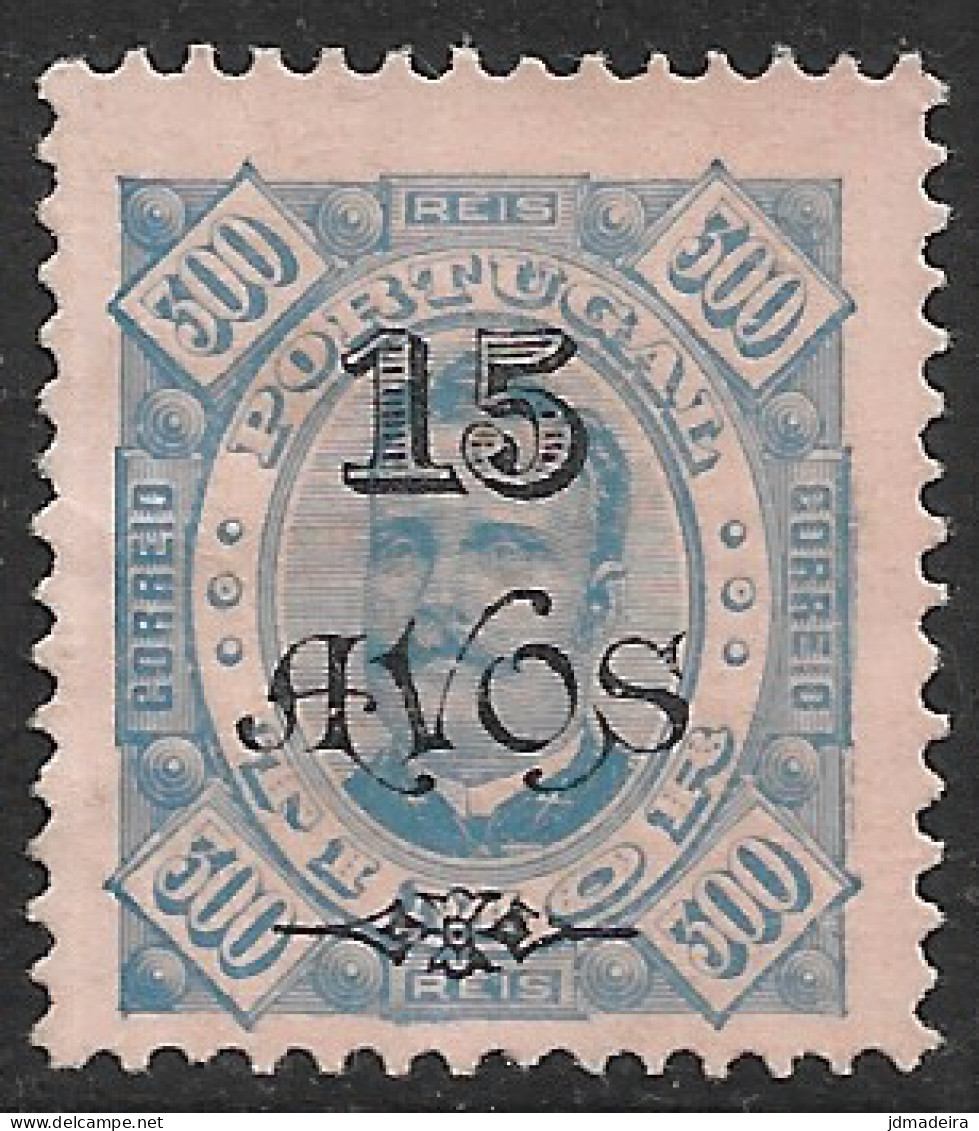 Timor – 1902 King Carlos Overprinted 15 Avos Over 300 Réis Mint Stamp - Timor