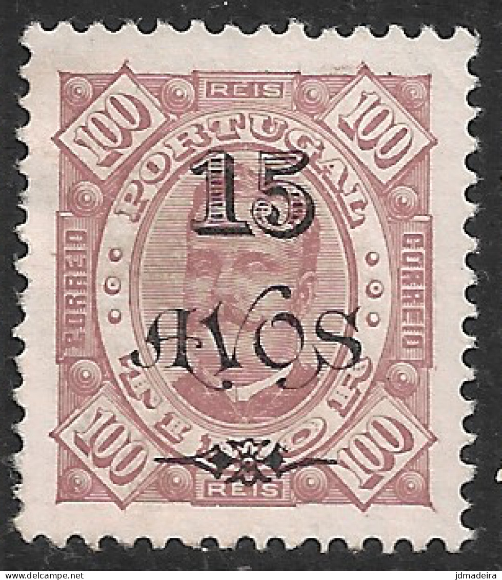 Timor – 1902 King Carlos Overprinted 15 Avos Over 100 Réis Mint Stamp - Timor