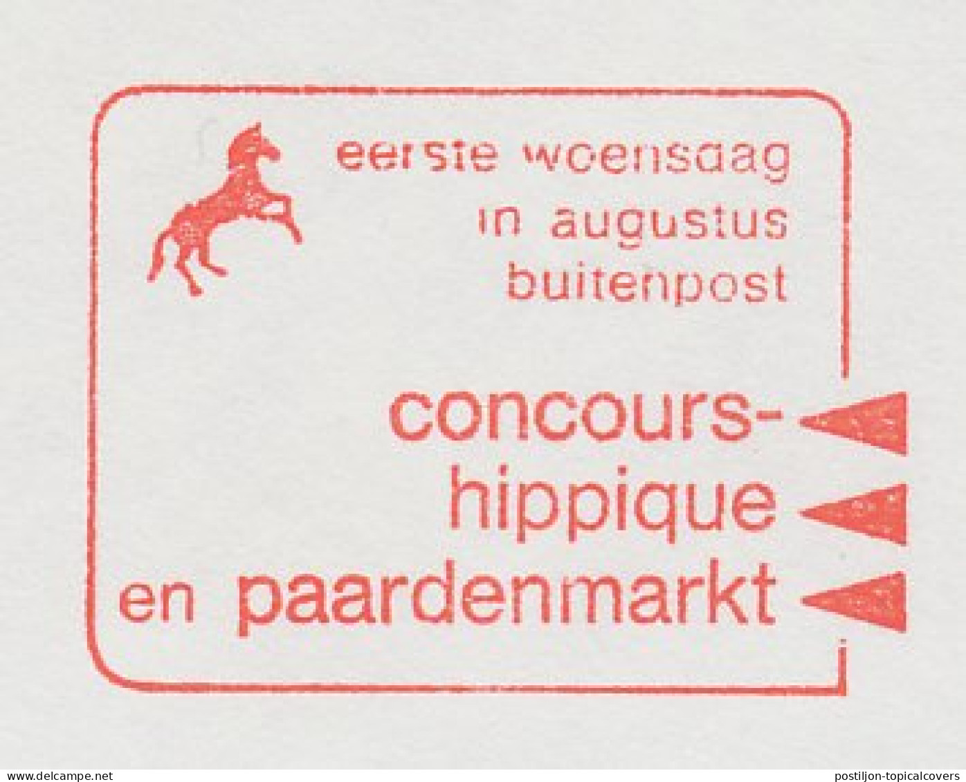 Meter Cut Netherlands 1983 Horse Contest - Horse Market - Concours Hippique - Horses