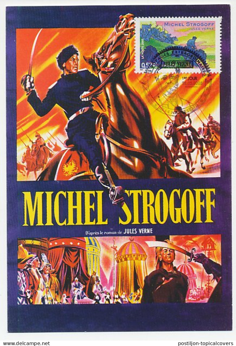 Maximum Card France 2005 Jules Verne - Michael Strogoff - The Courier Of The Czar  - Schrijvers