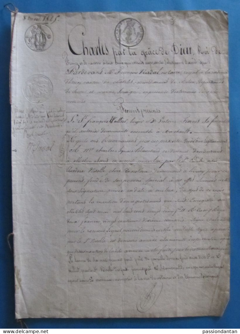 Manuscrit Daté De 8 Mai 1825 - Seine Et Marne - Machault - Protagonistes, Le Sieur Wallier François Et Sa Femme Victoire - Manuscripts