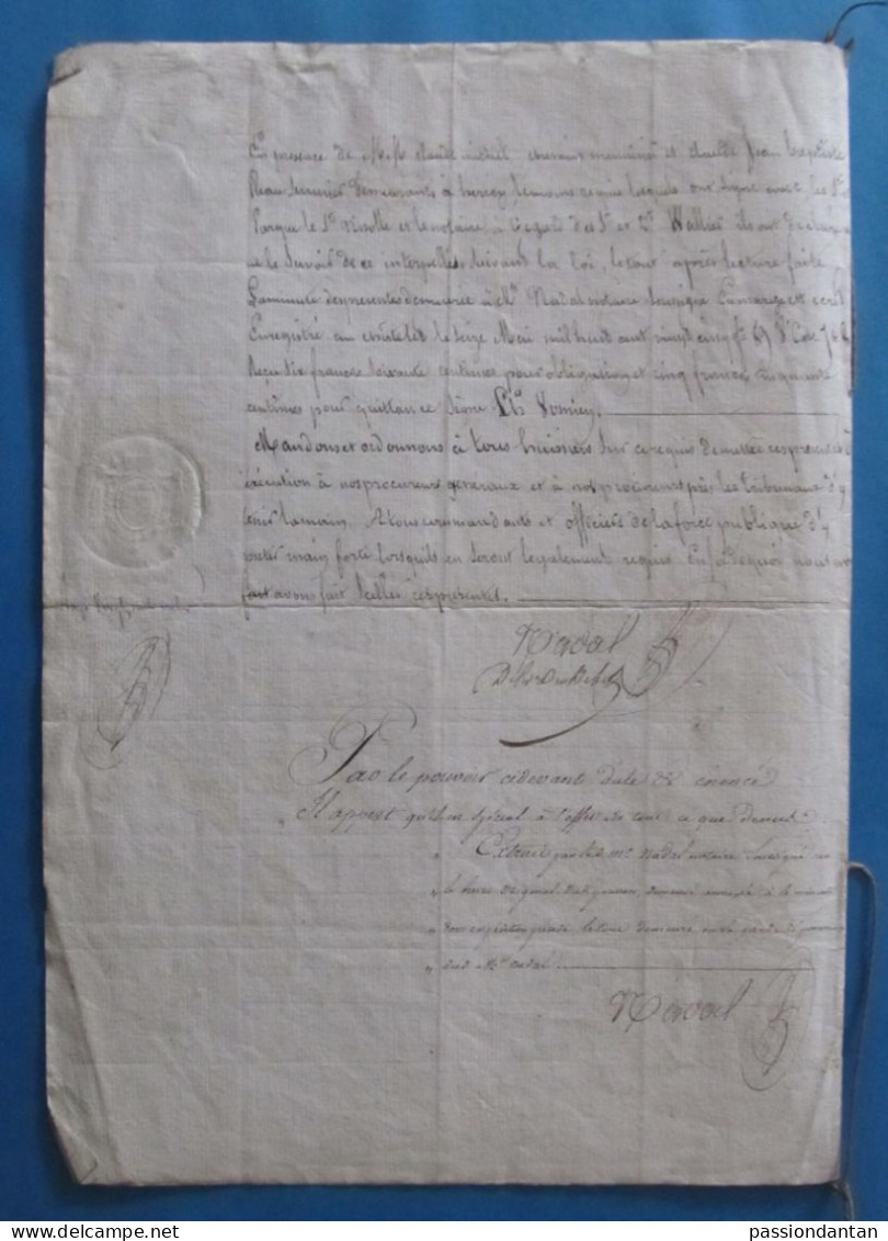 Manuscrit Daté De 8 Mai 1825 - Seine Et Marne - Machault - Protagonistes, Le Sieur Wallier François Et Sa Femme Victoire - Manuscrits