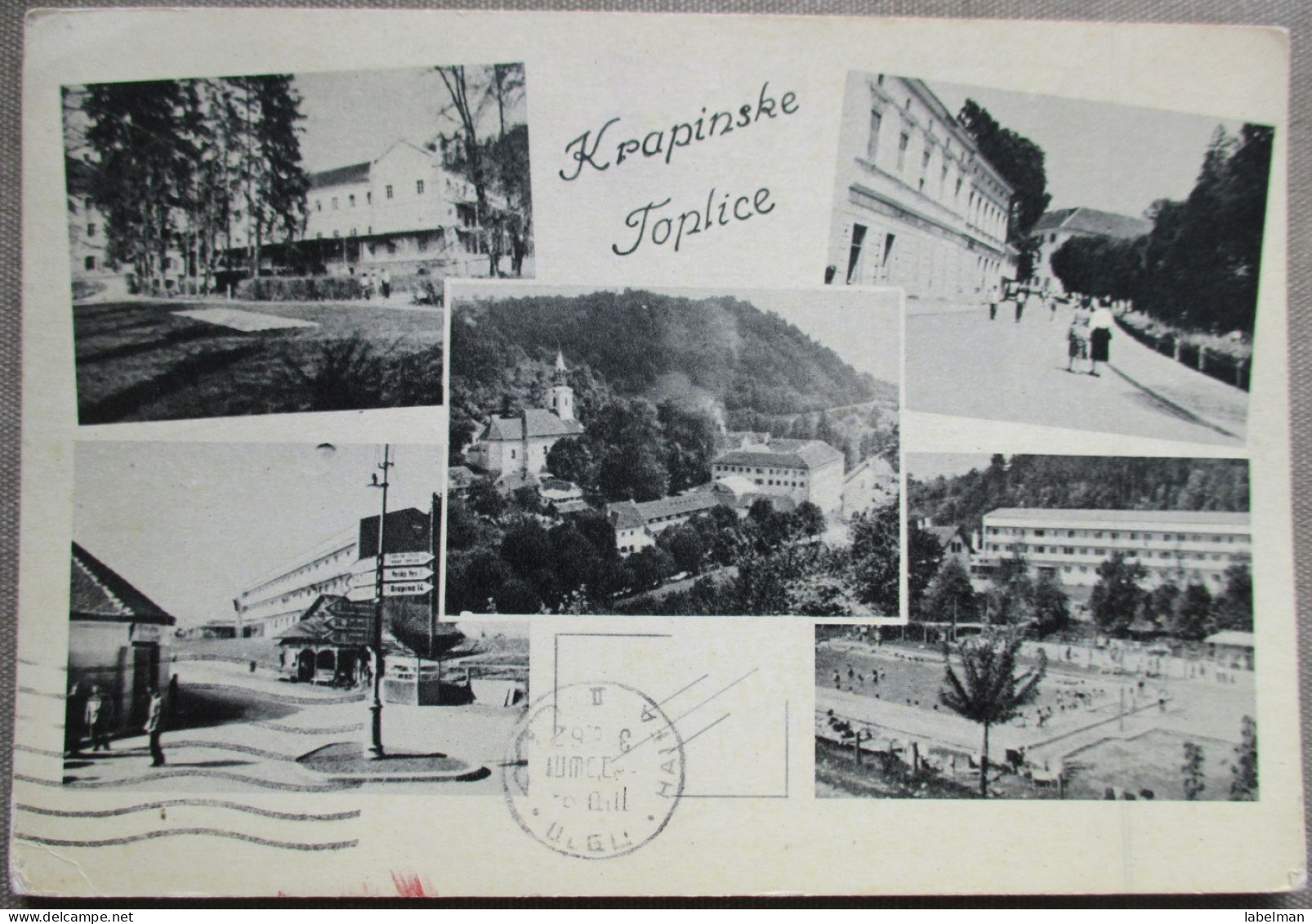 CROATIA KRAPINSKE TOPLICE JUGOSLAVIA POSTCARD CARTOLINA ANSICHTSKARTE CARTE POSTALE POSTKARTE CARD KARTE - Hotel Labels