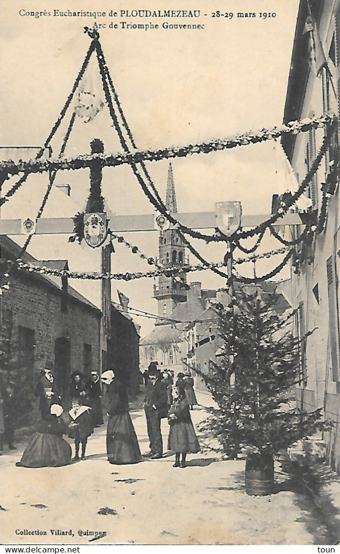 Congrès Eucharistique De Ploudalmézeau - 28-29 Mars 1910  - Arc De Triomphe Gouvennec - Ploudalmézeau