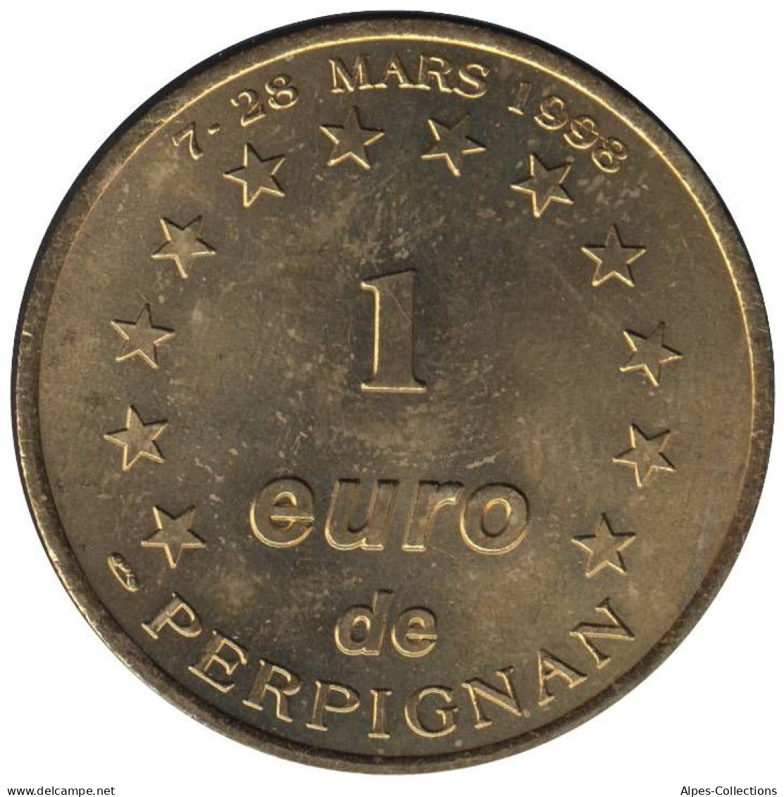 PERPIGNAN - EU0010.1 - 1 EURO DES VILLES - Réf: T538 - 1998 - Euro Van De Steden
