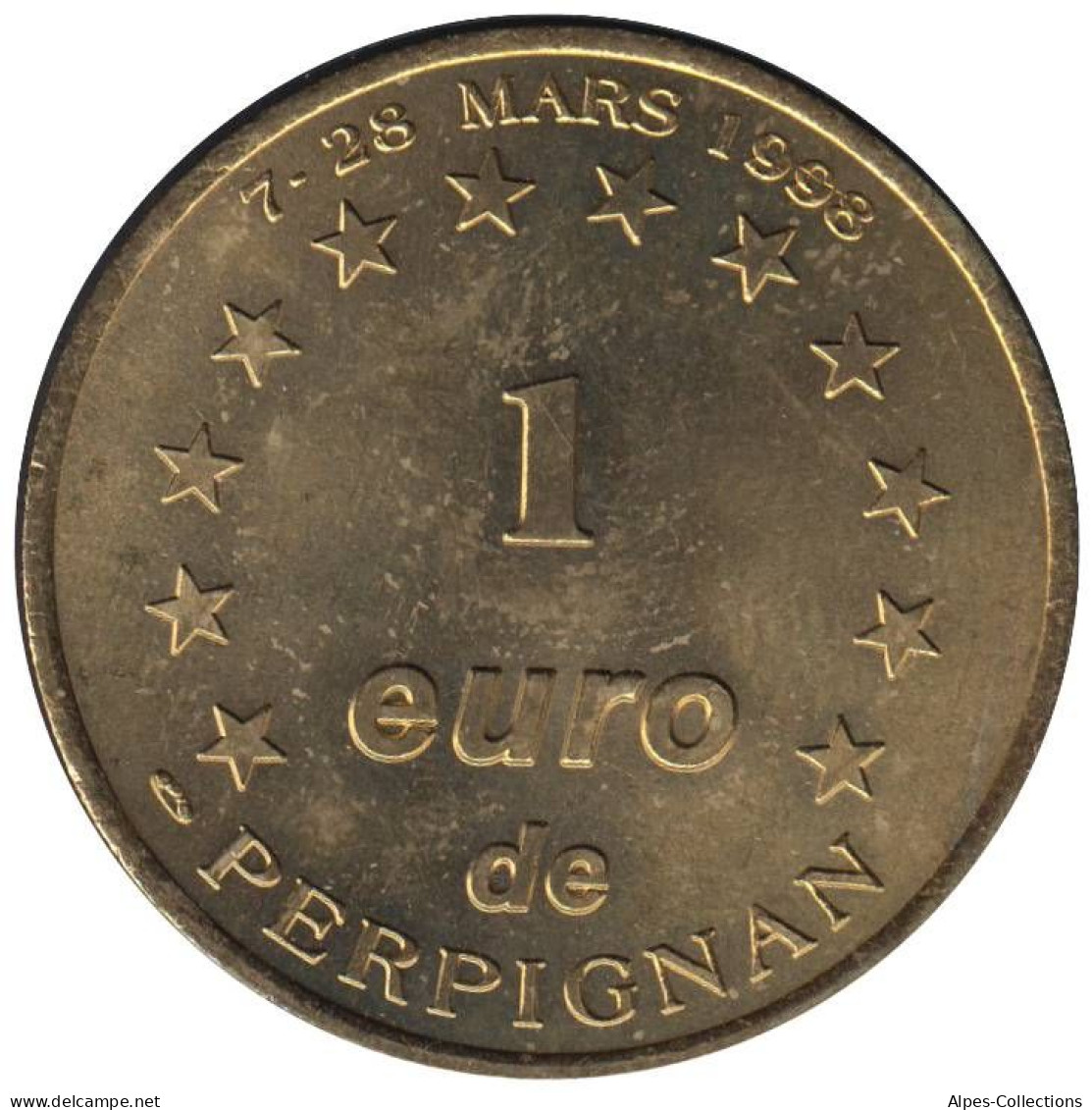 PERPIGNAN - EU0010.1 - 1 EURO DES VILLES - Réf: T538 - 1998 - Euro Der Städte