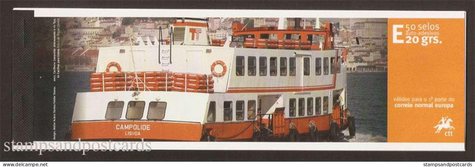 Portugal Transports Carnet Autocollant 2010 Cacilheiro Bateau Lisboa Lisbonne Sticker Stamp Booklet Lisbon Boat *** - Postzegelboekjes