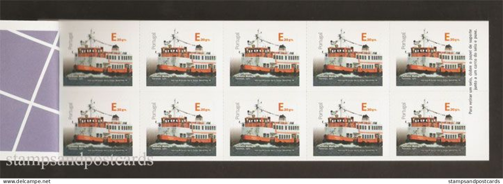 Portugal Transports Carnet Autocollant 2010 Cacilheiro Bateau Lisboa Lisbonne Sticker Stamp Booklet Lisbon Boat *** - Cuadernillos