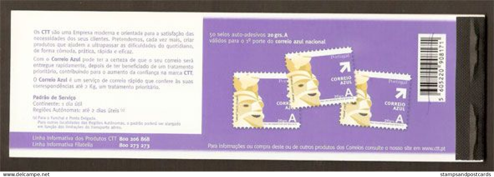 Portugal Carnet Autocollant 50 Timbres 2006 Masque Carnaval Bragança 50 Sticker Stamps Booklet Carnival Mask 2006 *** - Carnets