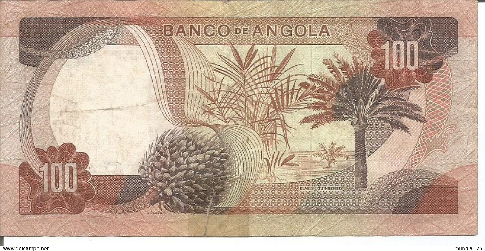 ANGOLA PORTUGAL 100$00 ESCUDOS 24/11/1972 #3 - Angola