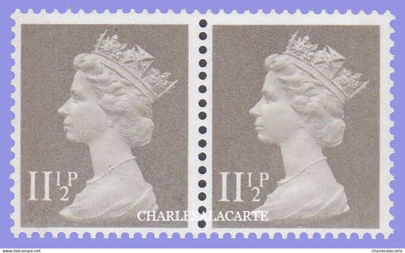 GREAT BRITAIN 1981  MACHIN  11½p. PAIR LEFT BAND + RIGHT BAND  DRAB  S.G. X 894a/894   U.M. / N.S.C. - Machins