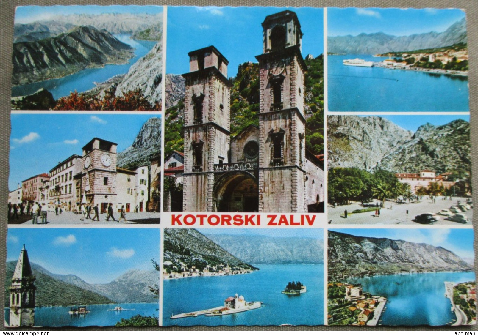 MONTENEGRO KOTORSKI ZALIV JUGOSLAVIA POSTCARD CARTOLINA ANSICHTSKARTE CARTE POSTALE POSTKARTE CARD KARTE - Etiquetas De Hotel