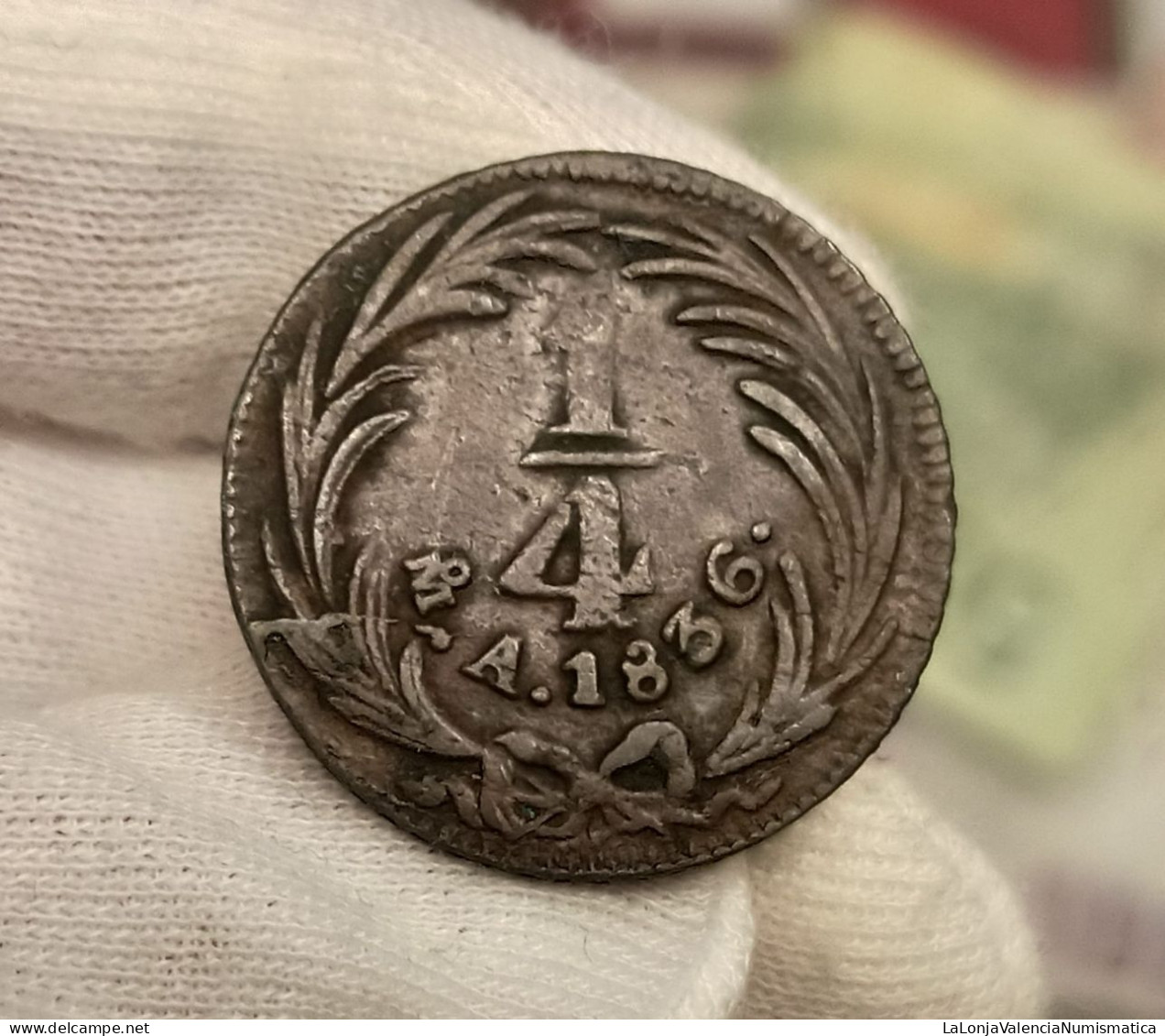 México 1/4 Real Federal Coinage 1836 Km 358 - Mexico