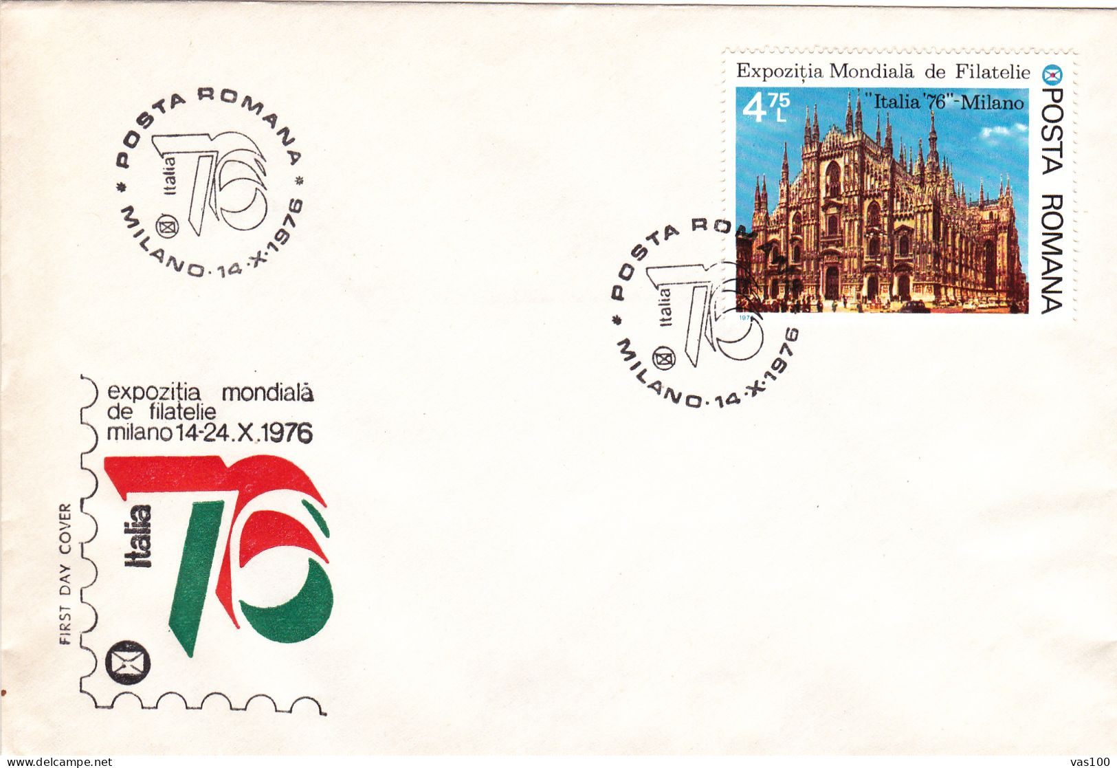 WORLD PHILATEL EXHIBITION MILAN 1976 COVERS FDC - FDC