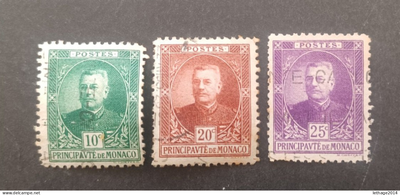 MONACO 1891 PRINCIPE ALBERTO YVERT N 16-22 17 SCANNERS + MANY FRAGMANT MNH OBLITERE STOCK LOT MIX  --- GIULY - Oblitérés