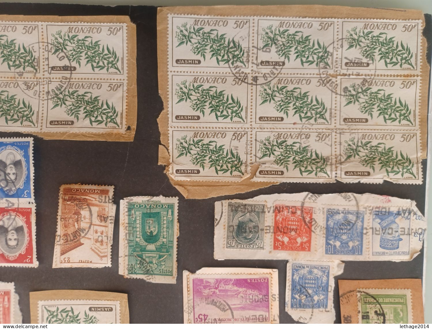 MONACO 1891 PRINCIPE ALBERTO YVERT N 16-22 17 SCANNERS + MANY FRAGMANT MNH OBLITERE STOCK LOT MIX  --- GIULY