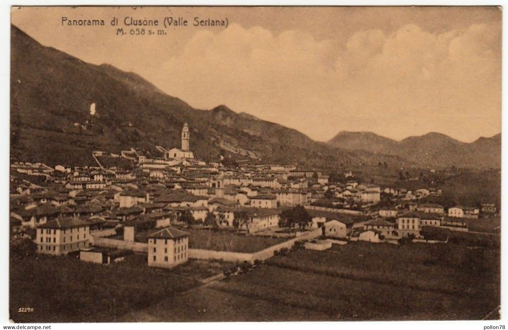 PANORAMA DI CLUSONE - VALLE SERIANA - BERGAMO - 1913 - Vedi Retro - Bergamo