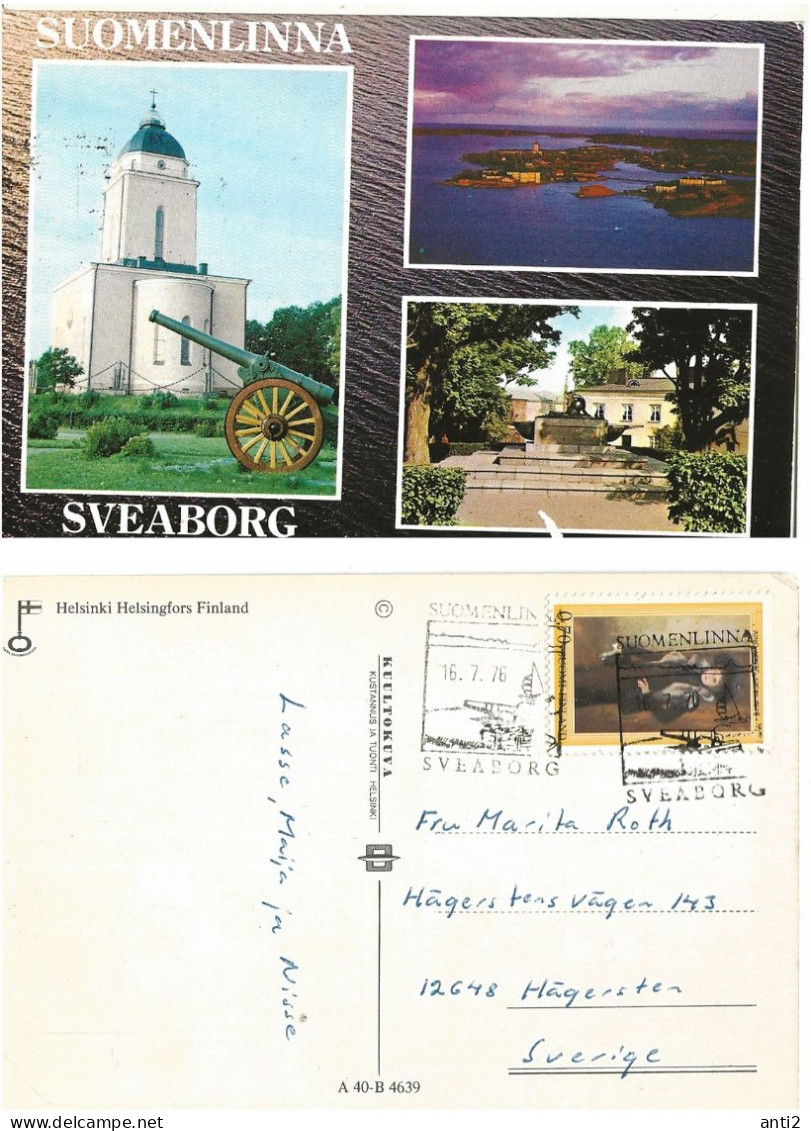 Finland 1976 Postcard  Suomenlinna / Sveaborg - Mi 786 Cancelled With Special Cancellation 16.7.76 - Storia Postale