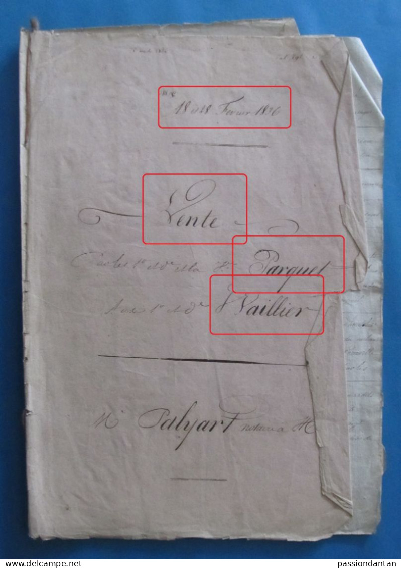 Manuscrit Daté De Février 1836 - Seine Et Marne - Machault - Protagonistes Nommés Parquet Et Wallier - Manuscrits