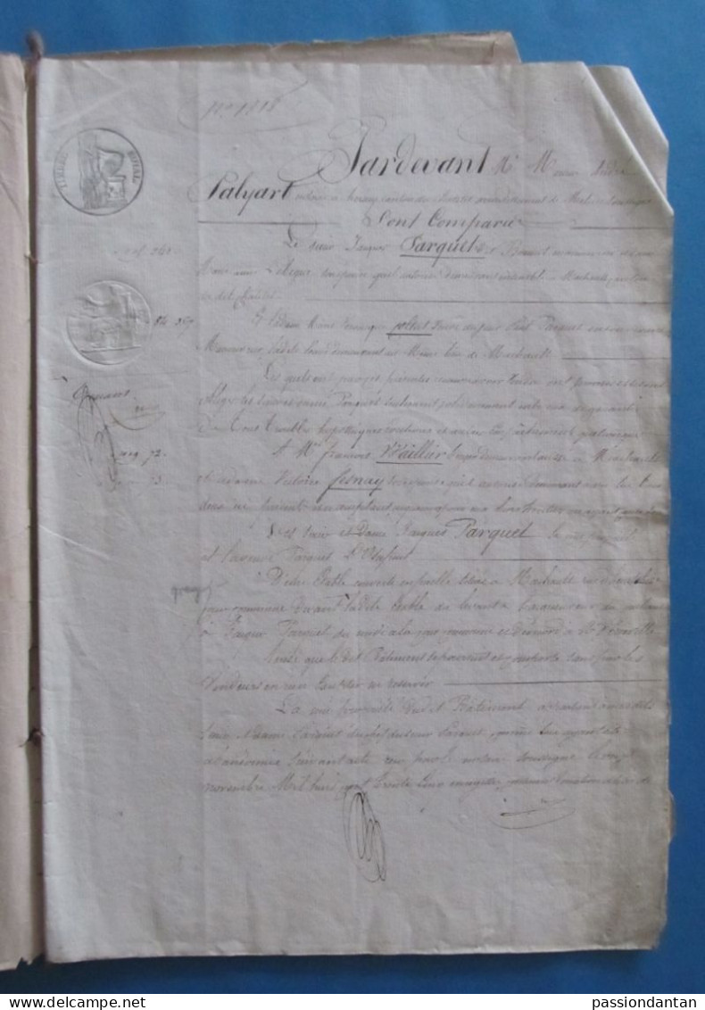 Manuscrit Daté De Février 1836 - Seine Et Marne - Machault - Protagonistes Nommés Parquet Et Wallier - Manuscrits