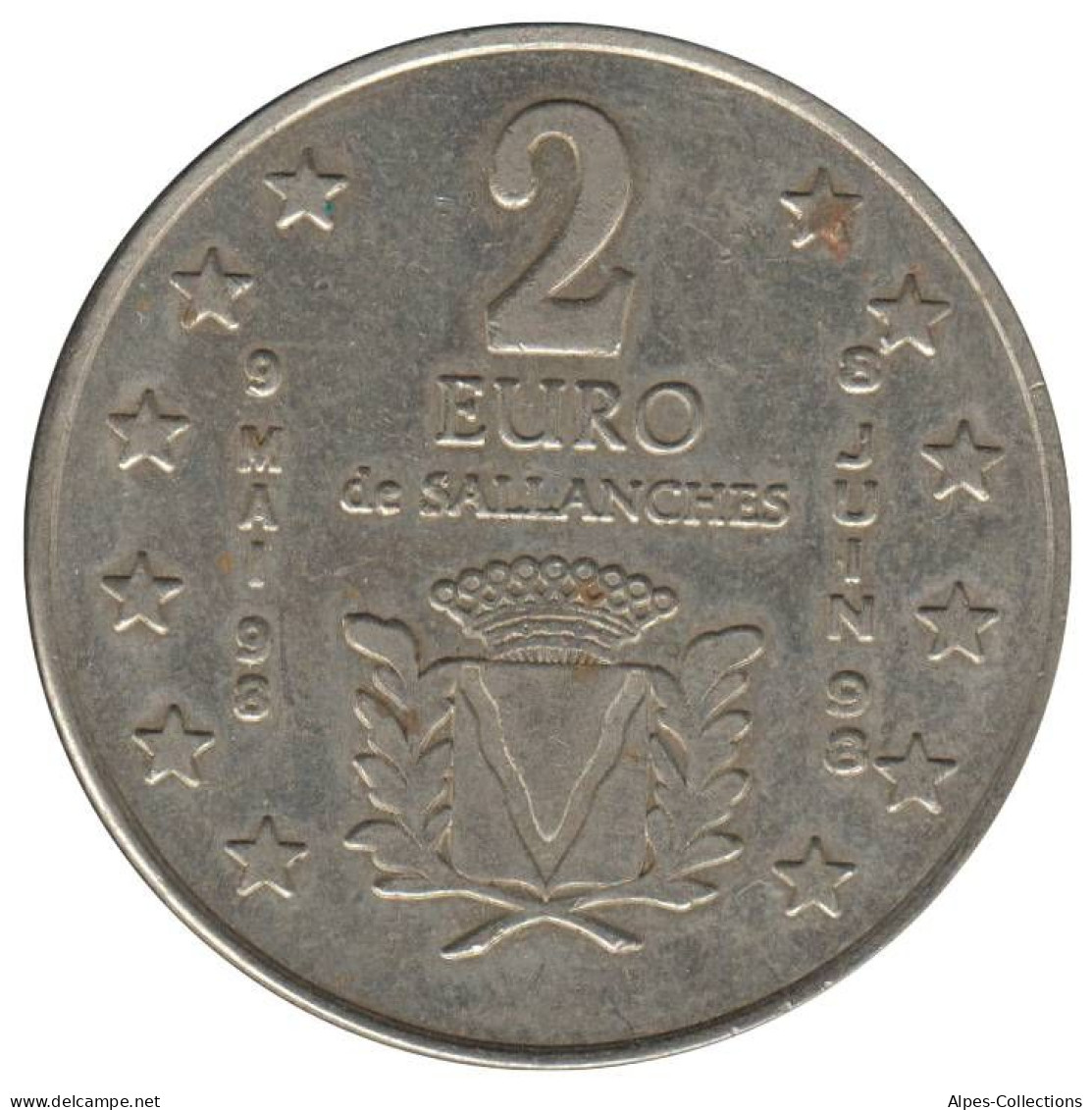 SALLANCHES - EU0020.1 - 2 EURO DES VILLES - Réf: NR - 1998 - Euros De Las Ciudades