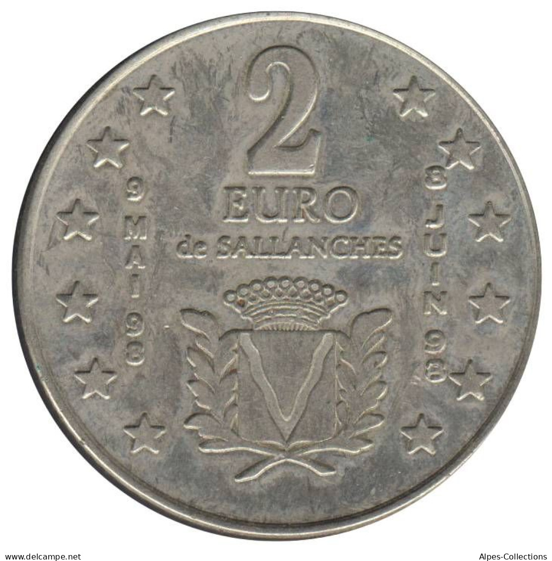 SALLANCHES - EU0020.2 - 2 EURO DES VILLES - Réf: NR - 1998 - Euros Des Villes
