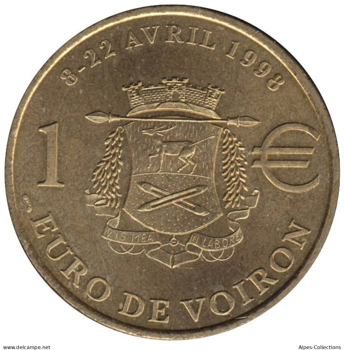 VOIRON - EU0010.1 - 1 EURO DES VILLES - Réf: T574 - 1998 - Euros Of The Cities