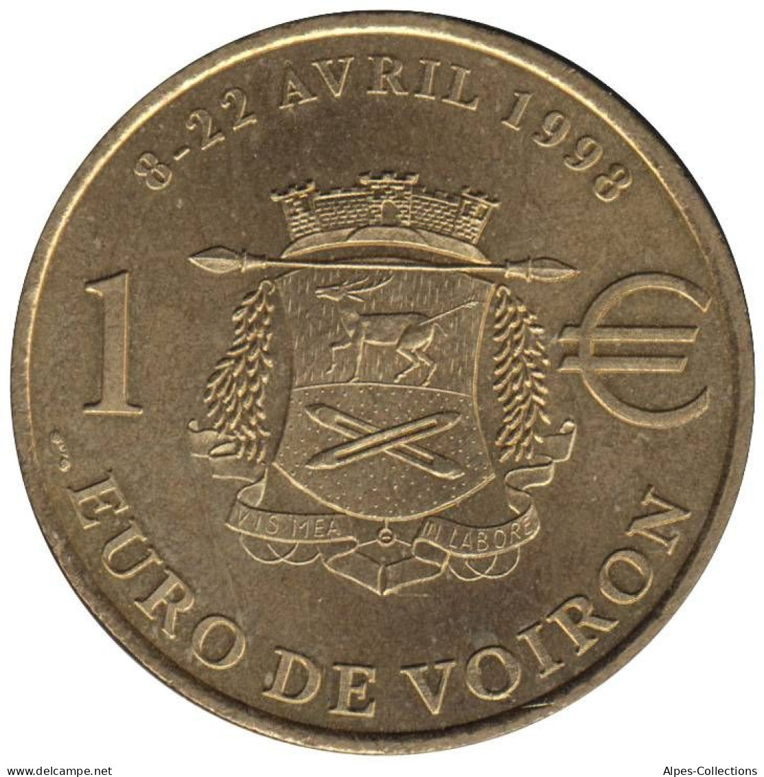 VOIRON - EU0010.1 - 1 EURO DES VILLES - Réf: T574 - 1998 - Euro Der Städte