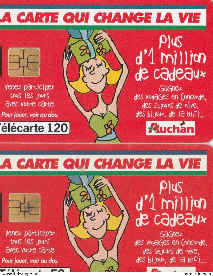 BB01 - AUCHAN ROUGE, 50 Et 120 U, Pour 1 Euro - Non Classés