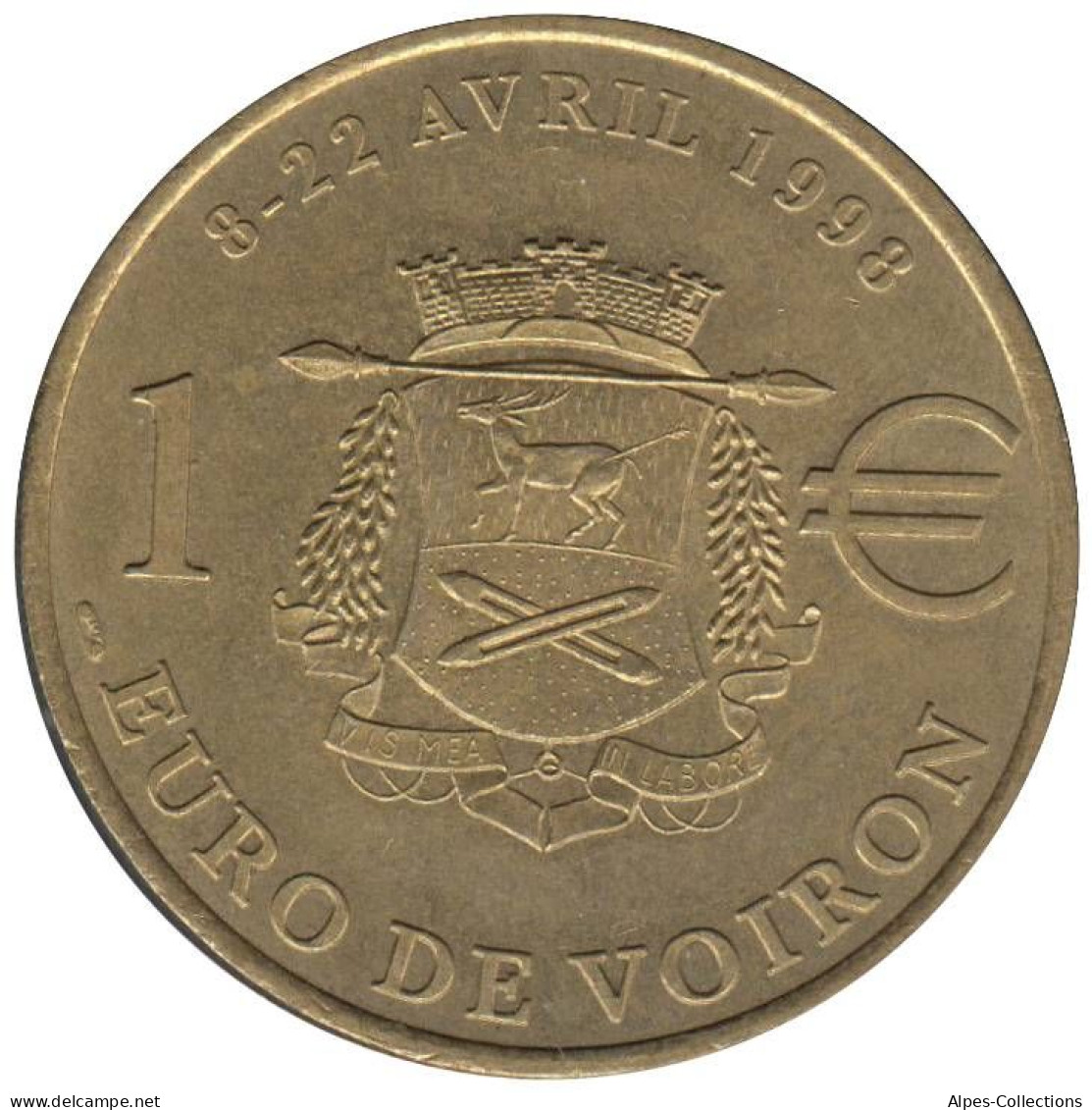 VOIRON - EU0010.2 - 1 EURO DES VILLES - Réf: T574 - 1998 - Euros Of The Cities