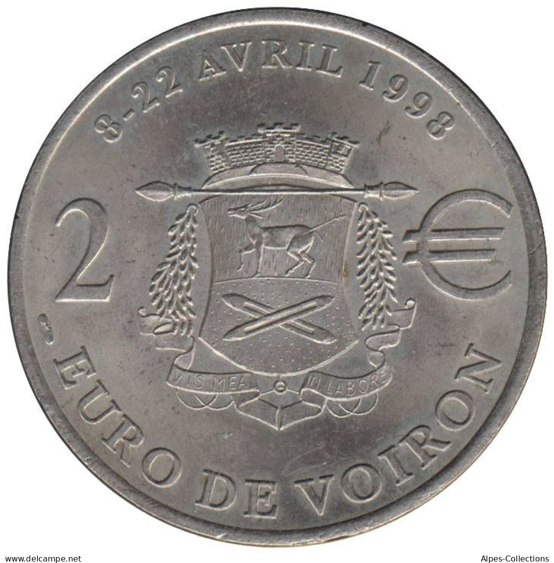 VOIRON - EU0020.2 - 2 EURO DES VILLES - Réf: T575 - 1998 - Euro Delle Città