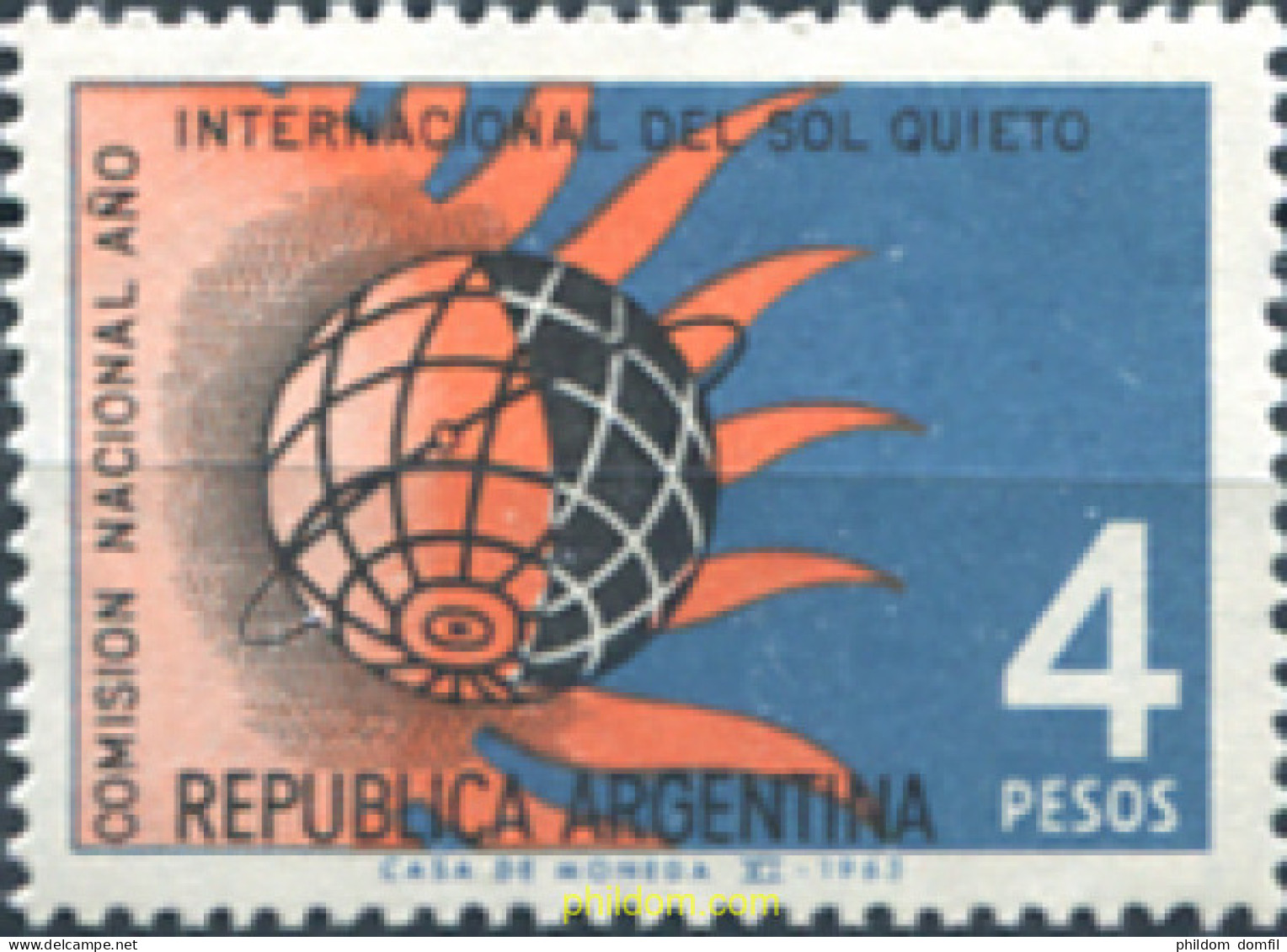 727025 HINGED ARGENTINA 1965 AÑO INTERNACIONAL DEL SOL - Ongebruikt