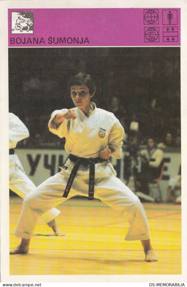 Karate Bojana Sumonja Yugoslavia Trading Card Svijet Sporta - Martial