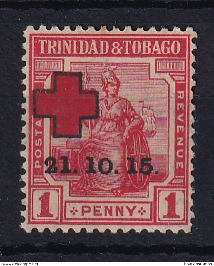 Trinidad & Tobago: 1915   Britiannia  'Red Cross' OVPT   SG174    1d    MH  - Trinidad & Tobago (...-1961)