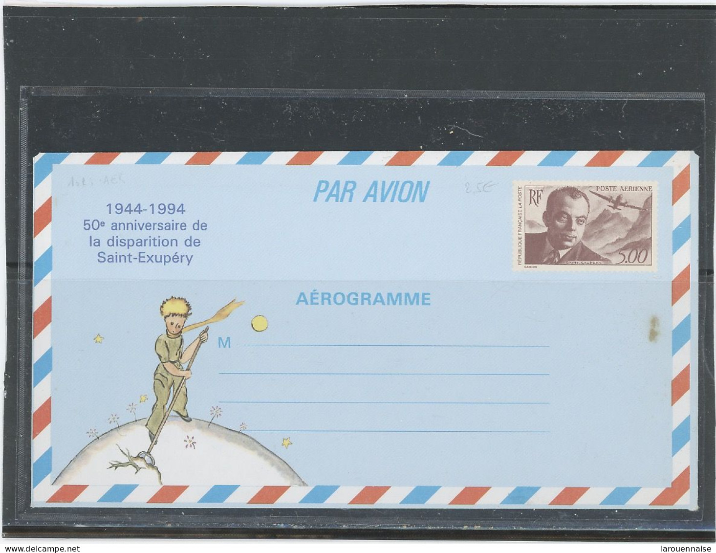 AEROGRAMME  -N°1021-AER -SAINT EXUPERY - Aerogramme