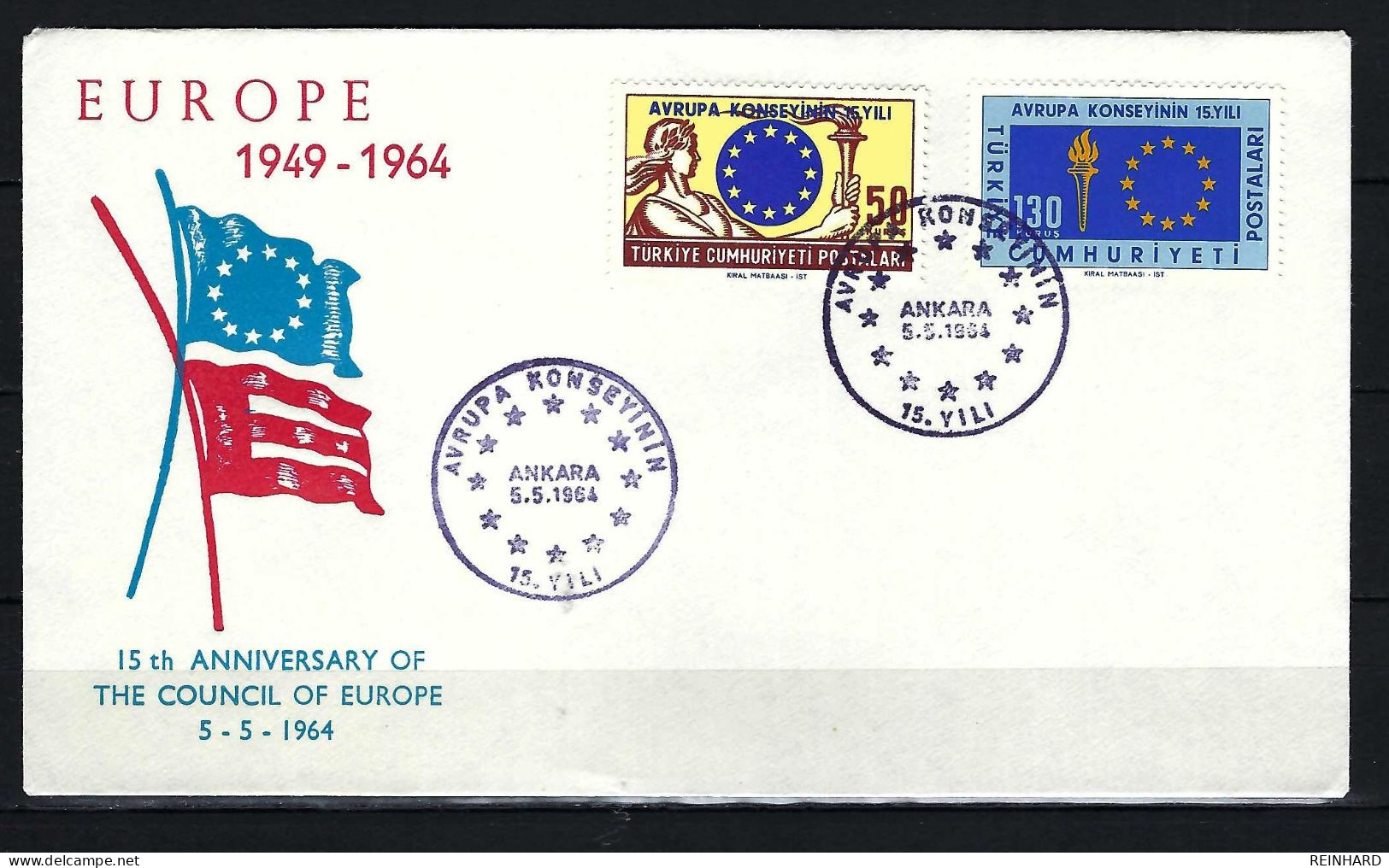 TÜRKEI FDC Mit Komplettsatz Europamarken 1964 - Siehe Bild - FDC