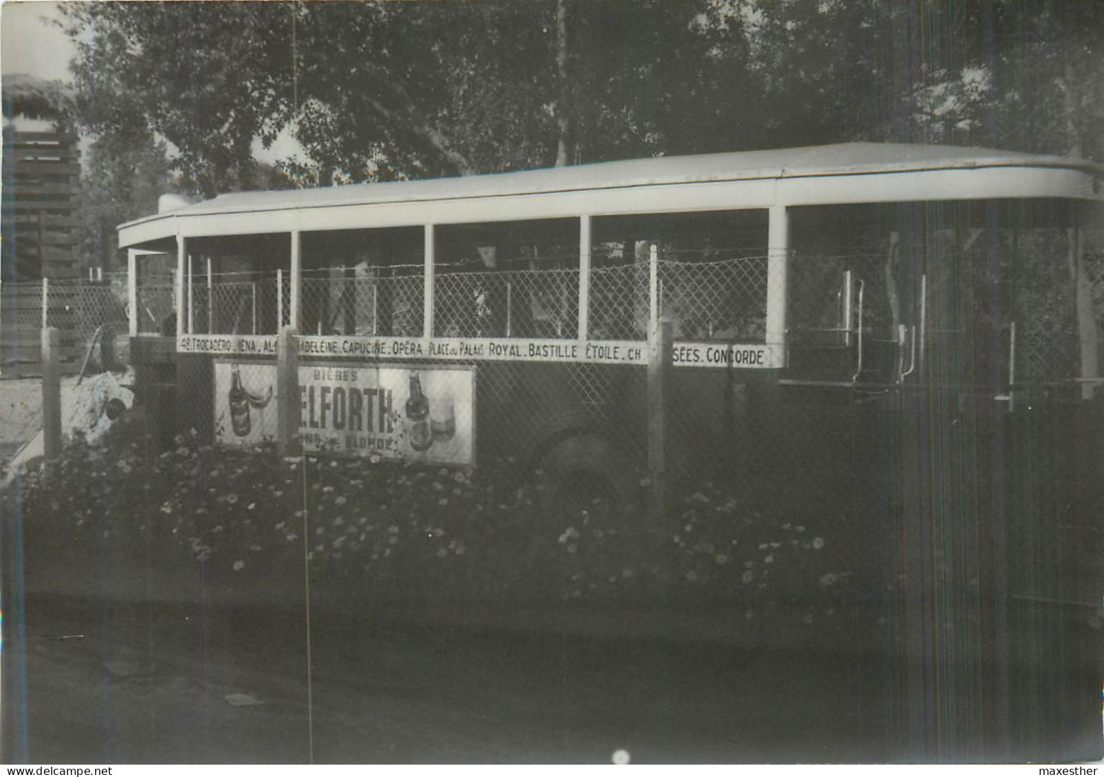 PARIS Le Bus  Ligne 72 Trocadéro à Concorde - CARTE PHOTO - Transport Urbain En Surface