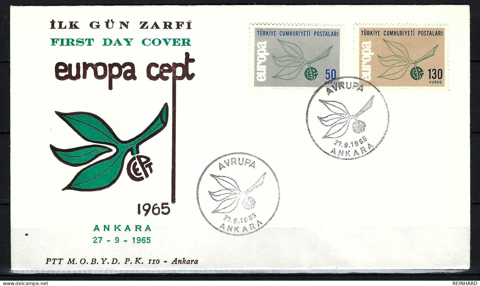 TÜRKEI FDC Mit Komplettsatz Europamarken 1965 - Siehe Bild - FDC