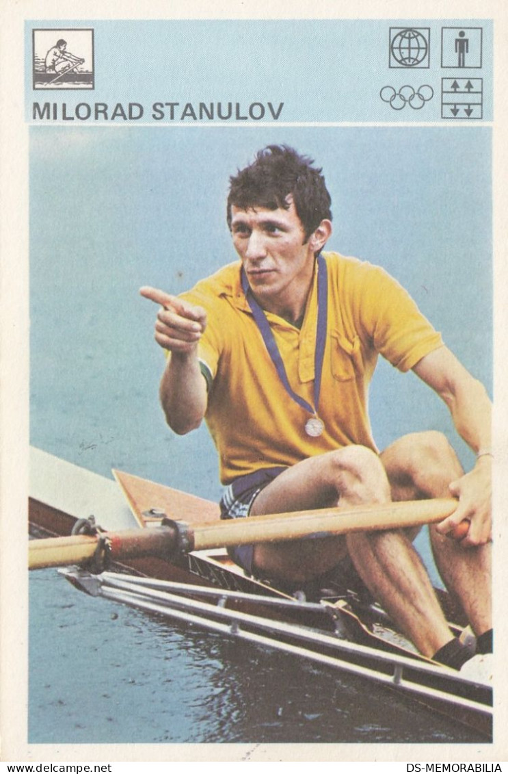 Rowing Milorad Stanulov Yugoslavia Trading Card Svijet Sporta - Aviron