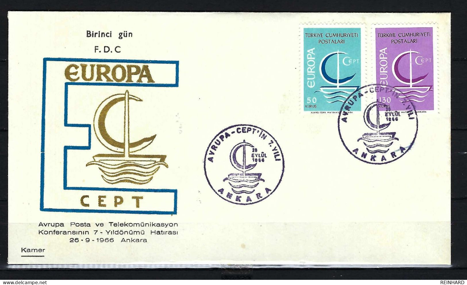 TÜRKEI FDC Mit Komplettsatz Europamarken 1966 - Siehe Bild - FDC